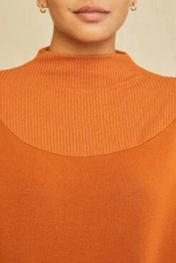 Nadav Luxe Fleece Sweatshirt - Umber -AGOLDE Style 9494 Nadav Umber 1802 web 4a9a54d5 437a 4517 8fe9 b10f3e2d0804