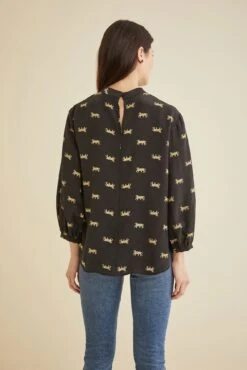 Endora Washable Silk Blouse - Jaguar -AGOLDE Style 9603 Endora Jaguar 1607 web ab38658c d37e 4fb5 966c 9837dcd0347b