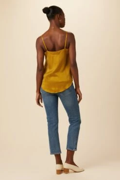 Barlow Cottonseed Cupro Cami - Gold -AGOLDE Style 9887 Barlow Cupro Gold 3