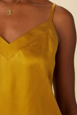Barlow Cottonseed Cupro Cami - Gold -AGOLDE Style 9887 Barlow Cupro Gold 4