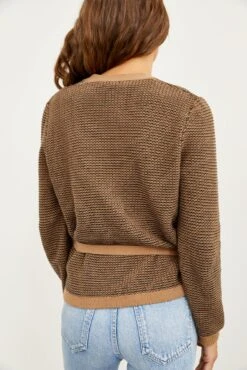 Veda Wrap Cardigan - Tan Black - ReAmour -AGOLDE Style 9892 Veda Tan Black 1304 web 4cbb3358 d225 468d bc60 47e511235688