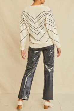 Minerva Wool Sweater - Ivory And Navy - ReAmour -AGOLDE Style 9912 Minerva Ivory. Navy 2394 web 7e6d7ae8 a9b1 4f18 b492 03dc592e0391