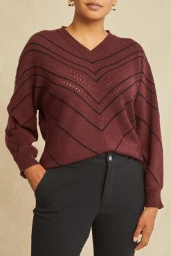 Minerva Wool Sweater - Pinot Black - ReAmour