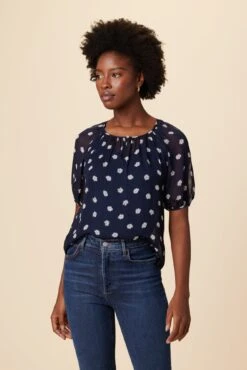 Chloe Chiffon Blouse - Phillipa -AGOLDE Style Chloe Philippa Dot 5