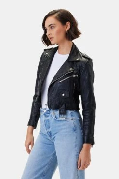 Deadwood Joan Leather Biker Jacket - Black -AGOLDE Style DEADWOOD Joan Biker Jacket Black 2 0021e1d1 e2a4 4938 8452 4e29aa628579