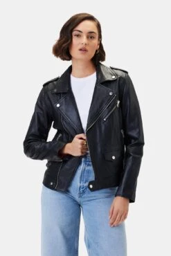 Deadwood River Leather Jacket - Black