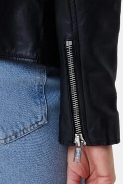 Deadwood River Leather Jacket - Black -AGOLDE Style DEADWOOD River Leather Jacket Black 5