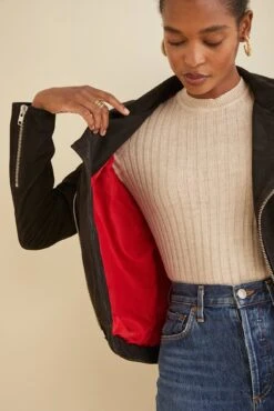 Deadwood River Suede Jacket - Black -AGOLDE Style DEADWOOD River Suede Jacket Black 1689 web