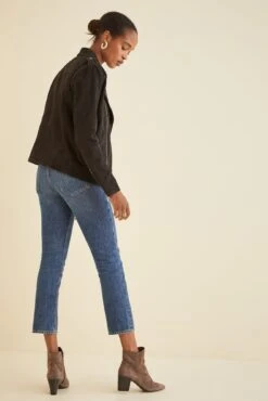 Deadwood River Suede Jacket - Black -AGOLDE Style DEADWOOD River Suede Jacket Black 1717 web