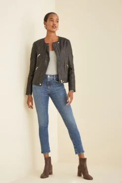 Deadwood Wren Leather Jacket - Black -AGOLDE Style DEADWOOD Wren Biker Jacket Black 3250 web