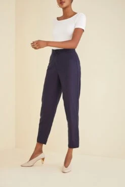 Dava Silk Noil Pants - Navy - ReAmour -AGOLDE Style Dava Pant 2391 web 0cbc32a1 427c 49c2 8ea0 f06b3f253227