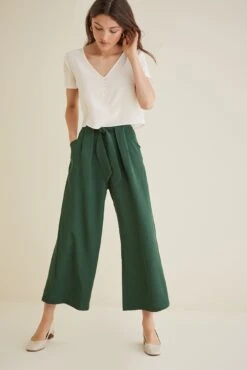 Eldora Wide Leg Pants - Green