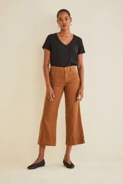 Annabelle Wide Leg Cropped Pant - Tobacco 7 Annabelle Wide Leg Cropped Pant - Tobacco -AGOLDE Style LEVEL 99 Annabelle Wide Leg Crop Tobacco 1323 web 6c06bd02 532b 45dd bfca d46a45a1bb9f