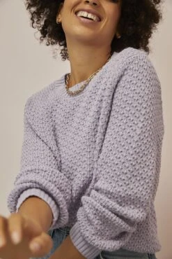 Nella Organic Cotton Sweater - Lavender
