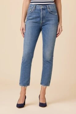 AGOLDE Riley High Rise Straight Crop Jean - Collective