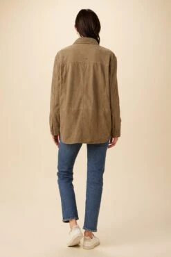 Deadwood Shoreline Suede Jacket - Army Green -AGOLDE Style TBD Shoreline Jacket Army Green 3