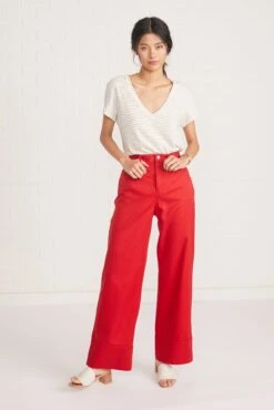 Kowtow Stage Pant -AGOLDE Style stage pant red 002 web