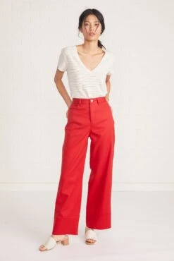 Kowtow Stage Pant -AGOLDE Style stage pant red 021 web
